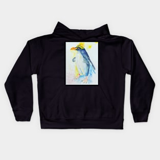 Macaroni Penguin - Watercolour Kids Hoodie